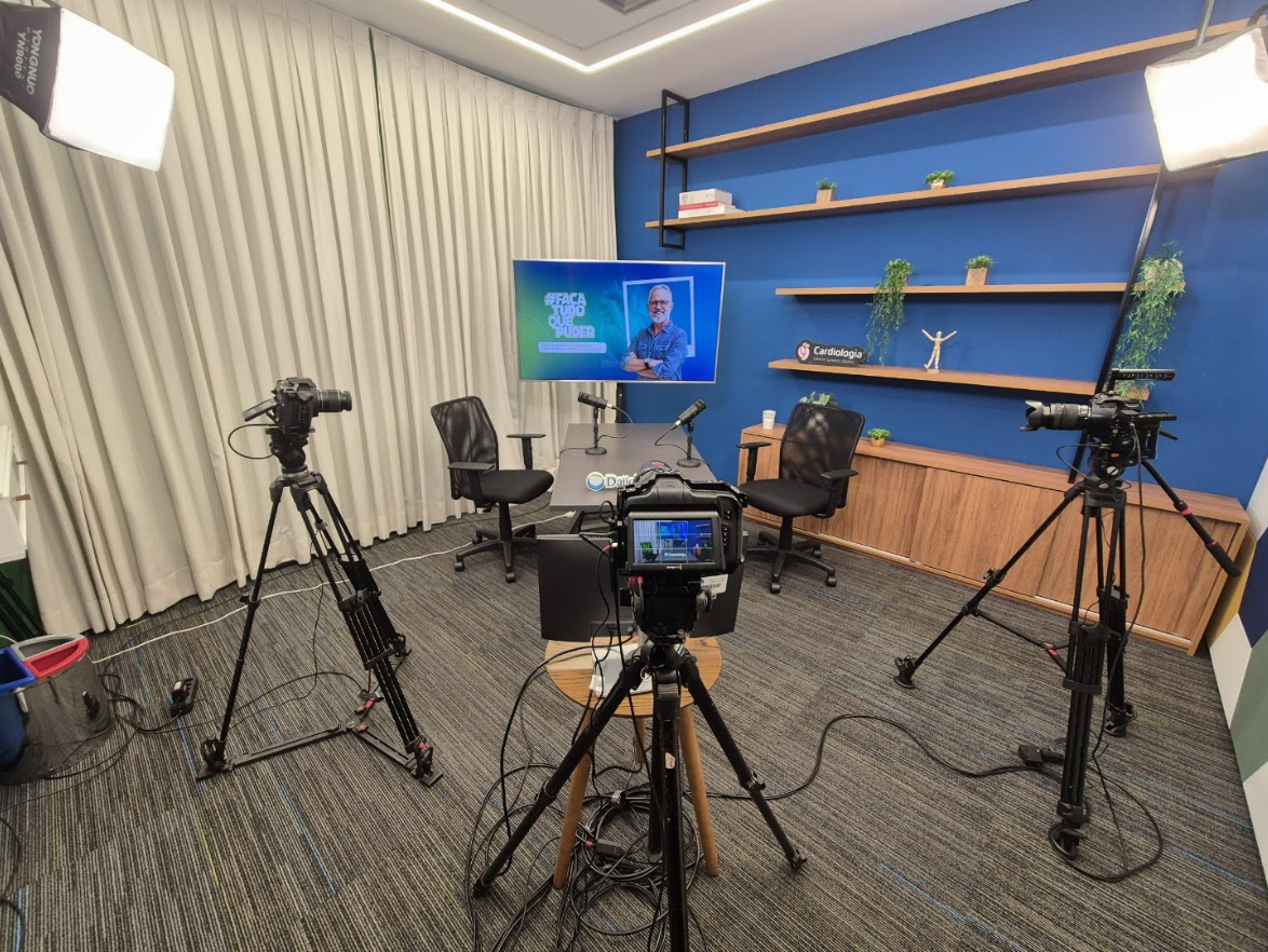 Estúdio de videocast profissional